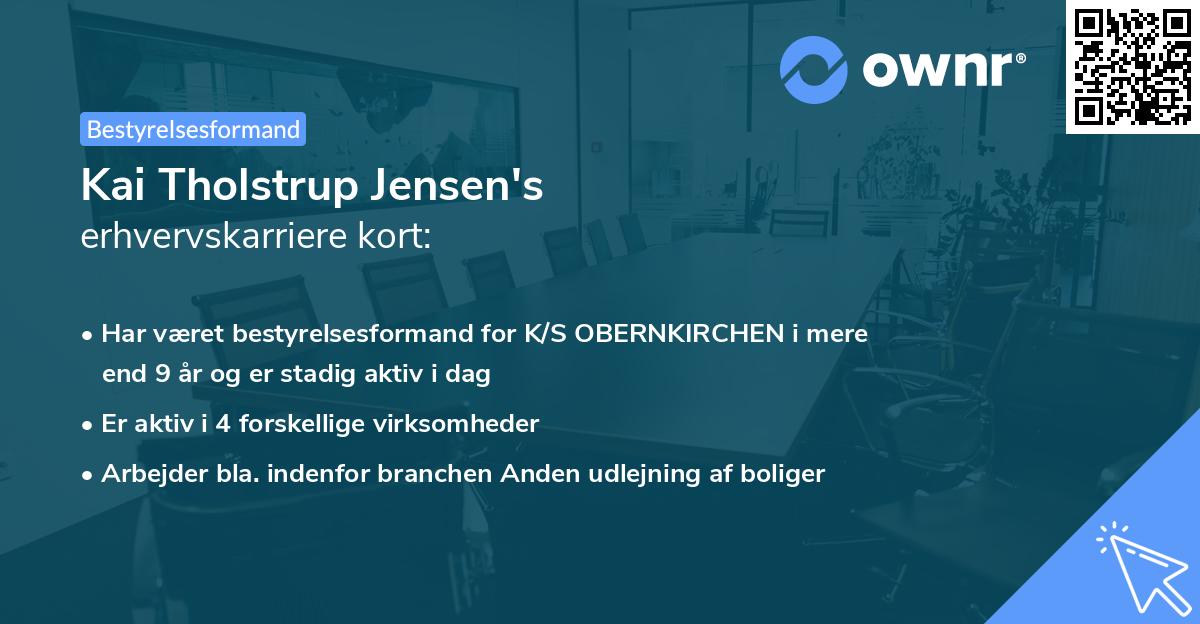 Kai Tholstrup Jensen's erhvervskarriere kort