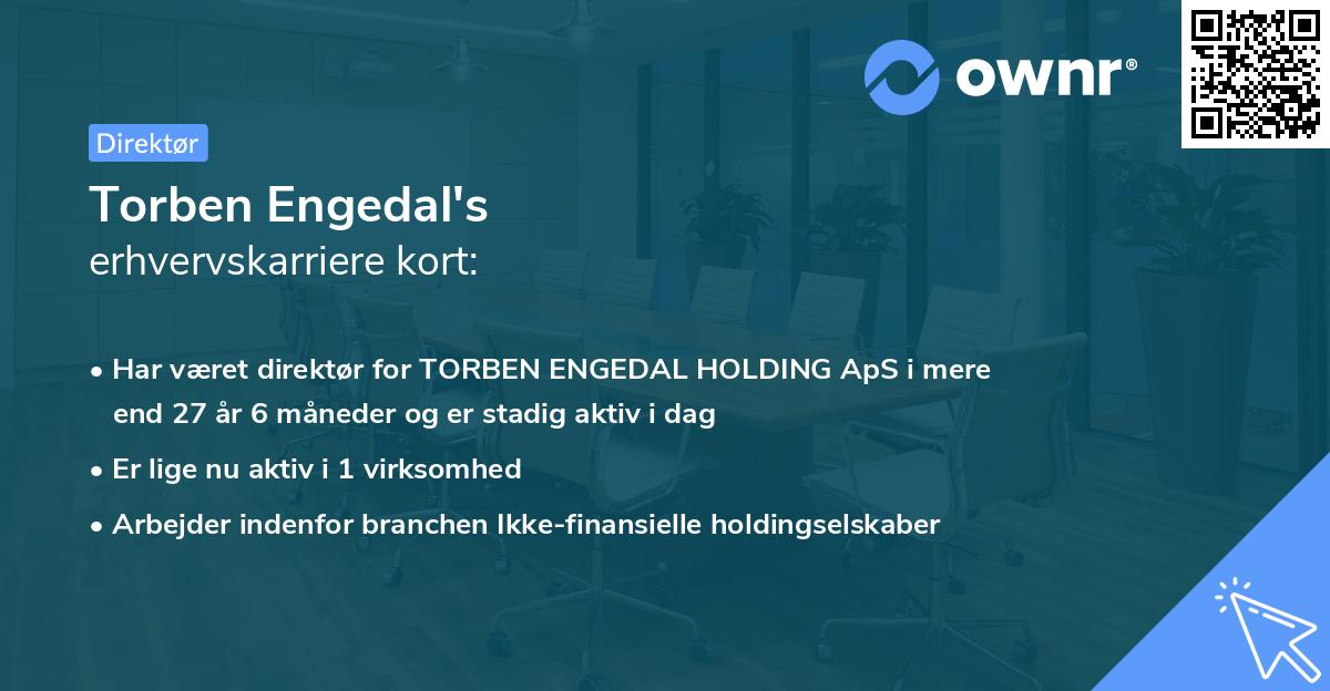 Torben Engedal's erhvervskarriere kort