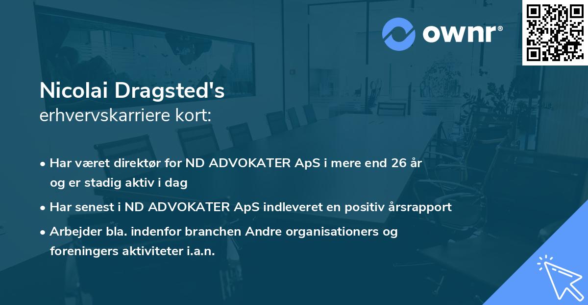 Nicolai Dragsted's erhvervskarriere kort