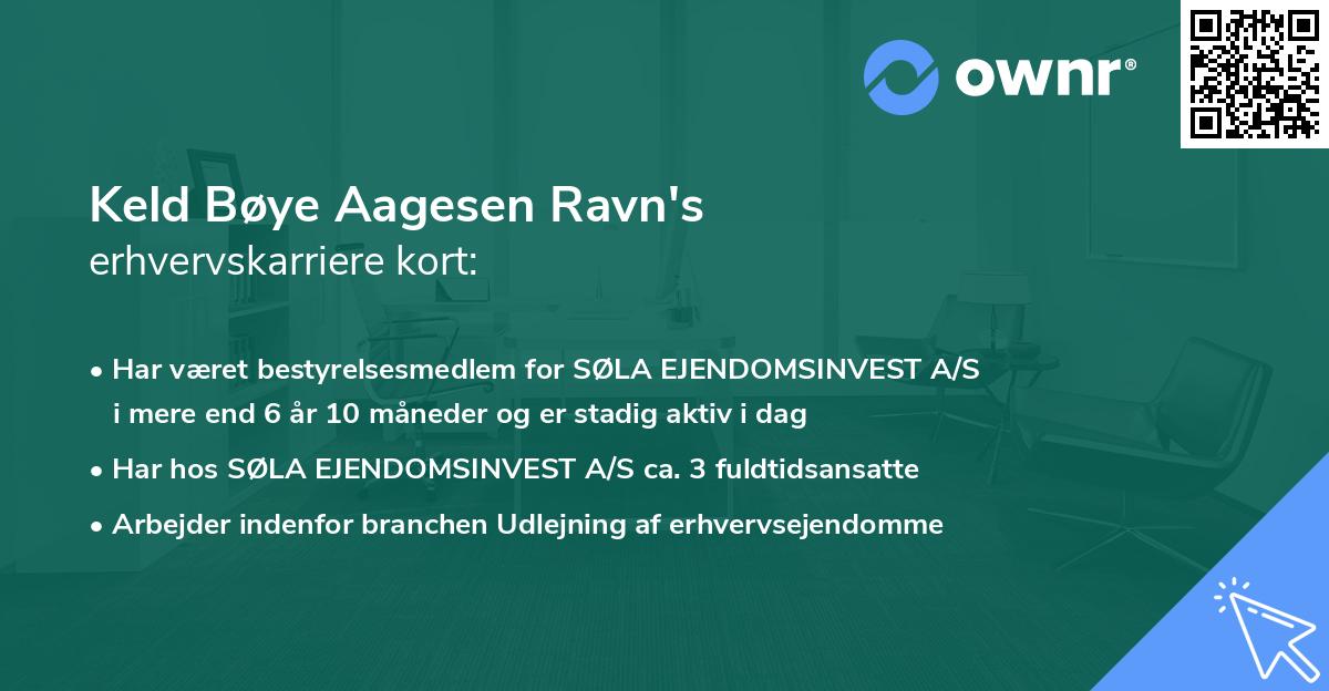 Keld Bøye Aagesen Ravn's erhvervskarriere kort