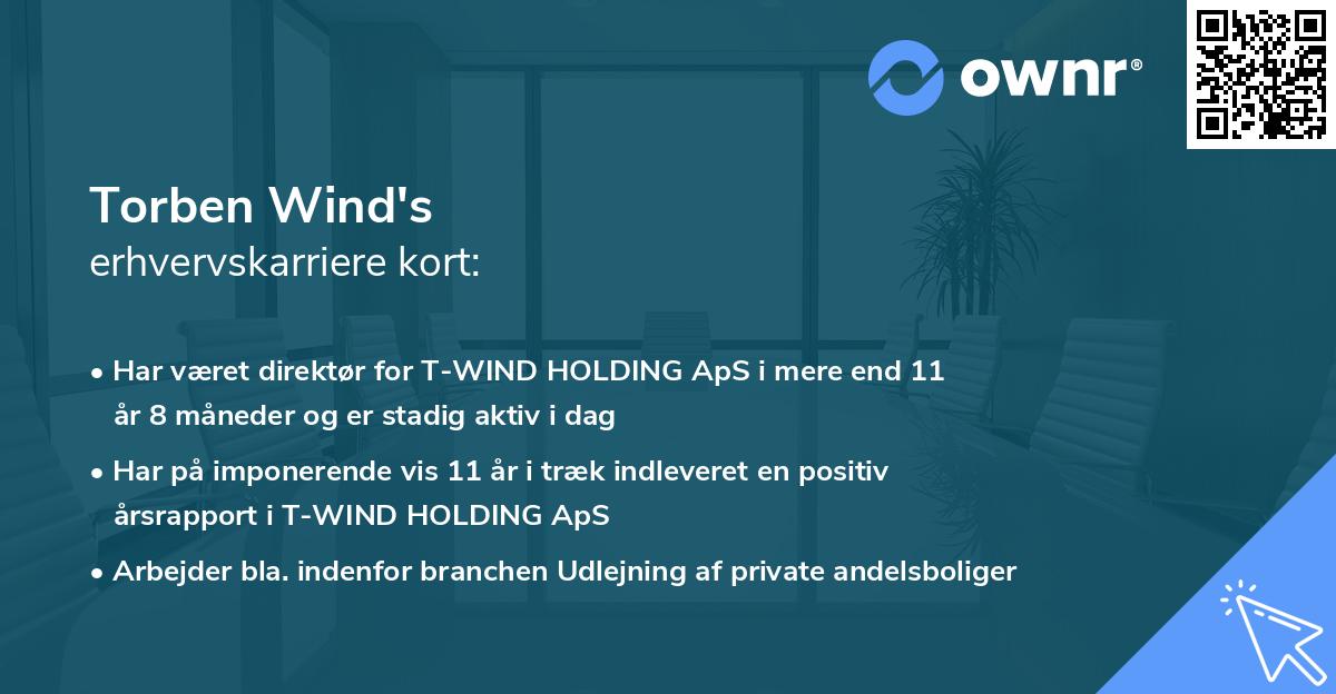 Torben Wind's erhvervskarriere kort