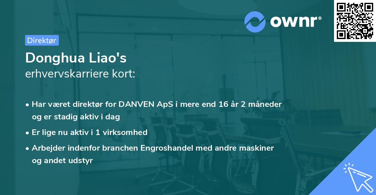 Donghua Liao's erhvervskarriere kort