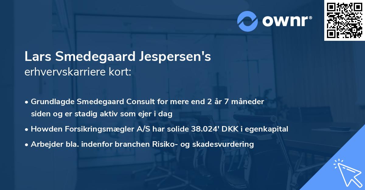 Lars Smedegaard Jespersen's erhvervskarriere kort