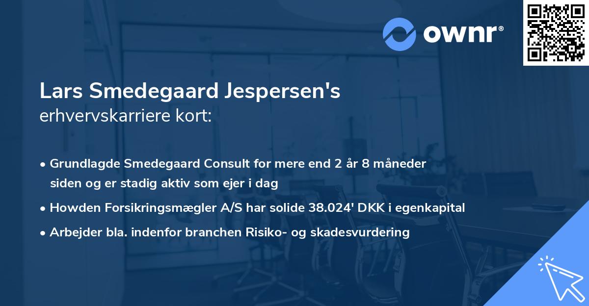 Lars Smedegaard Jespersen's erhvervskarriere kort