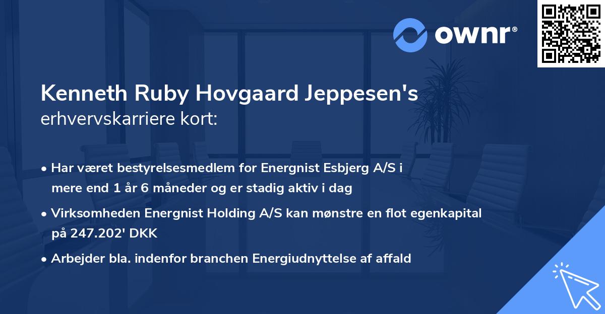 Kenneth Ruby Hovgaard Jeppesen's erhvervskarriere kort