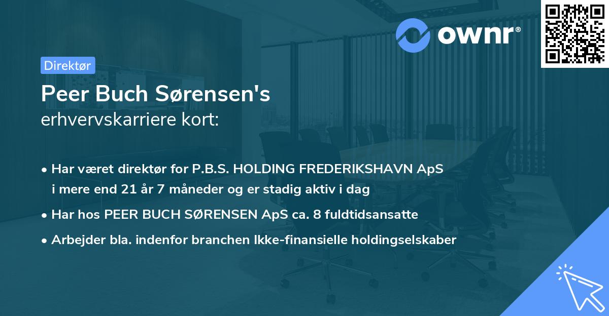 Peer Buch Sørensen's erhvervskarriere kort