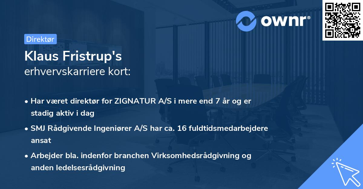 Klaus Fristrup's erhvervskarriere kort