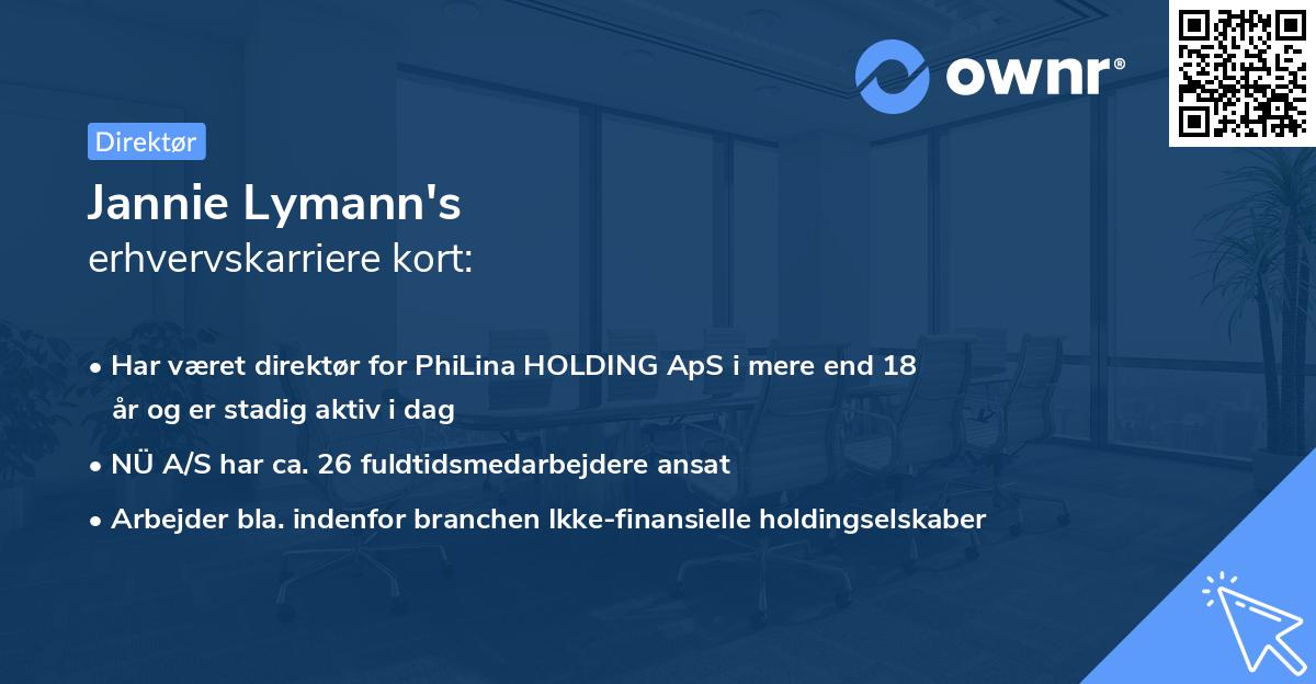 Jannie Lymann's erhvervskarriere kort
