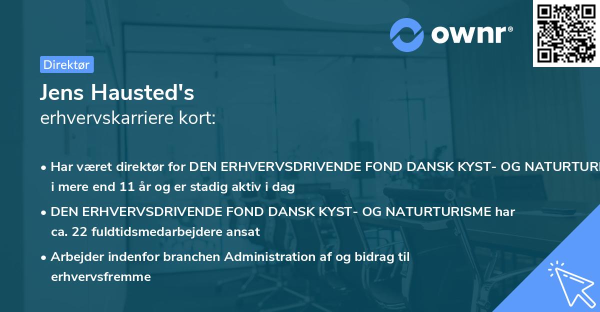 Jens Hausted's erhvervskarriere kort