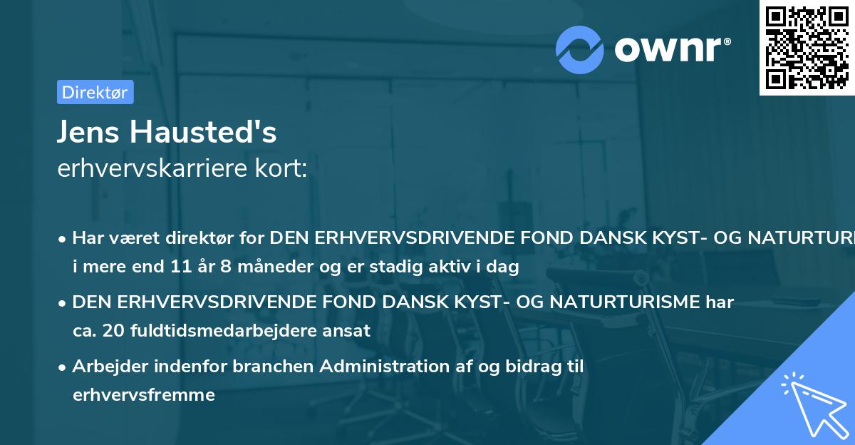 Jens Hausted's erhvervskarriere kort