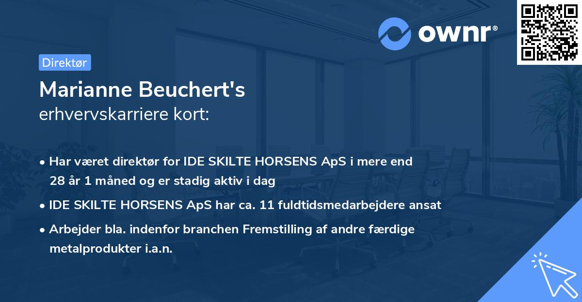 Marianne Beuchert's erhvervskarriere kort