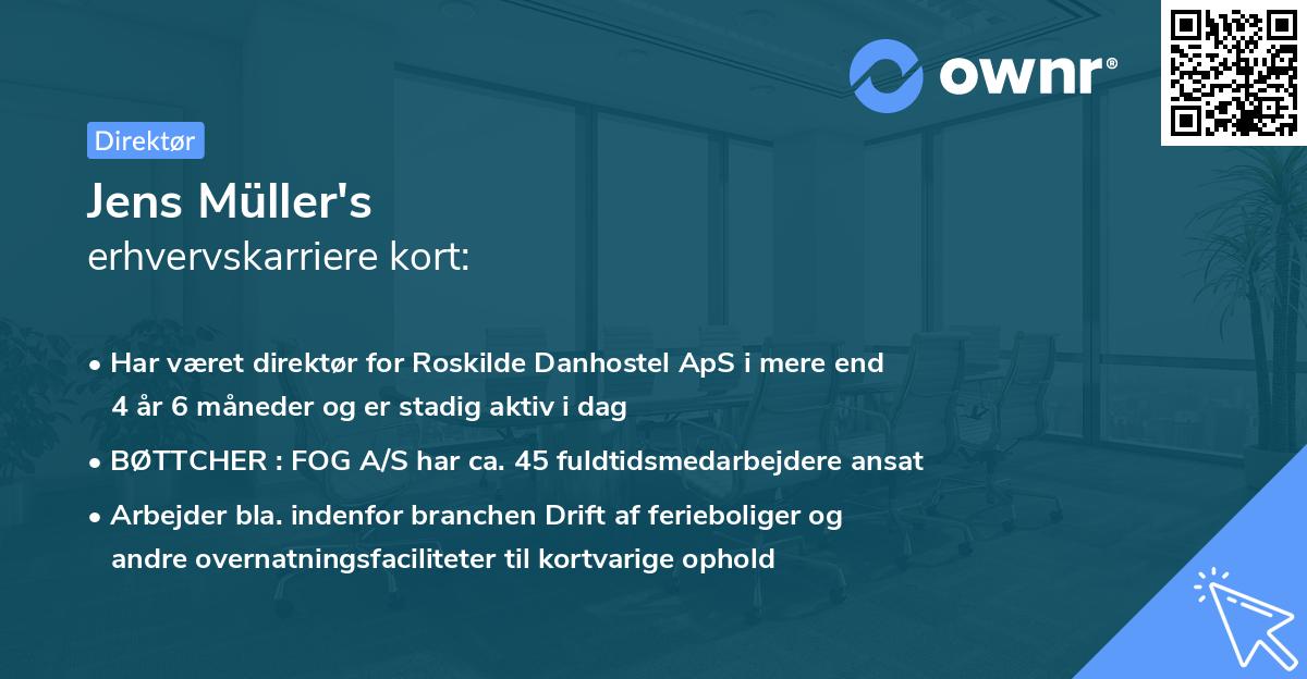 Jens Müller's erhvervskarriere kort