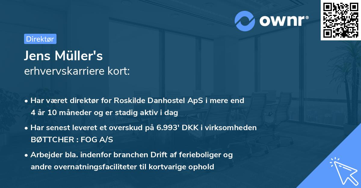 Jens Müller's erhvervskarriere kort