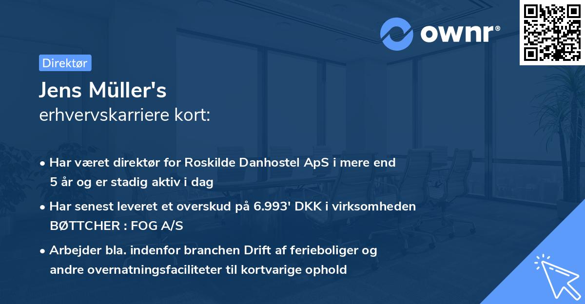 Jens Müller's erhvervskarriere kort
