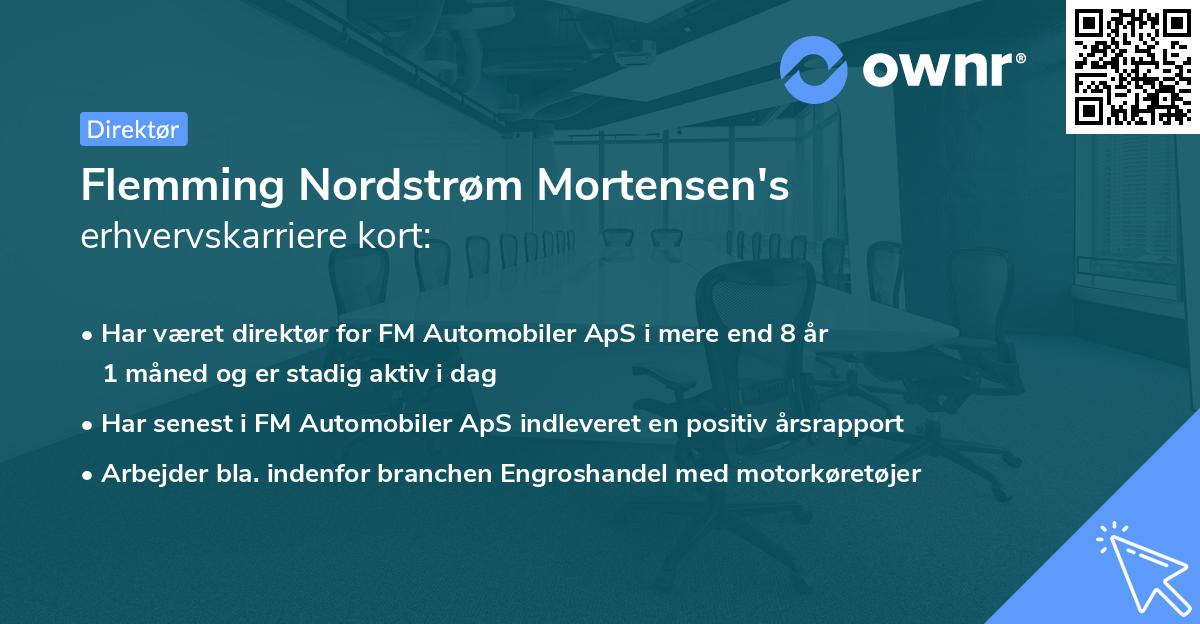 Flemming Nordstrøm Mortensen's erhvervskarriere kort