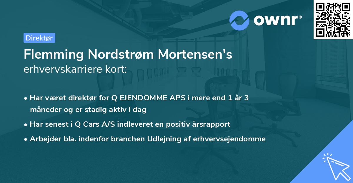 Flemming Nordstrøm Mortensen's erhvervskarriere kort