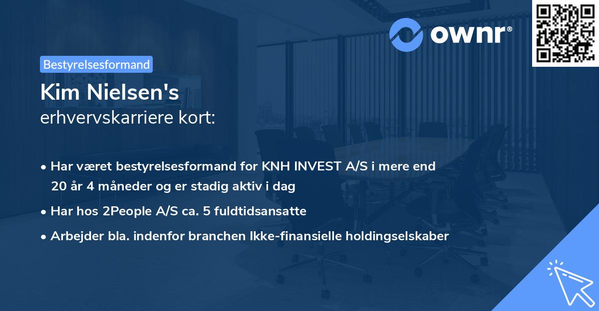Kim Nielsen's erhvervskarriere kort