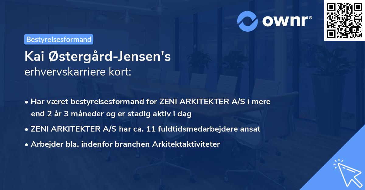 Kai Østergård-Jensen's erhvervskarriere kort