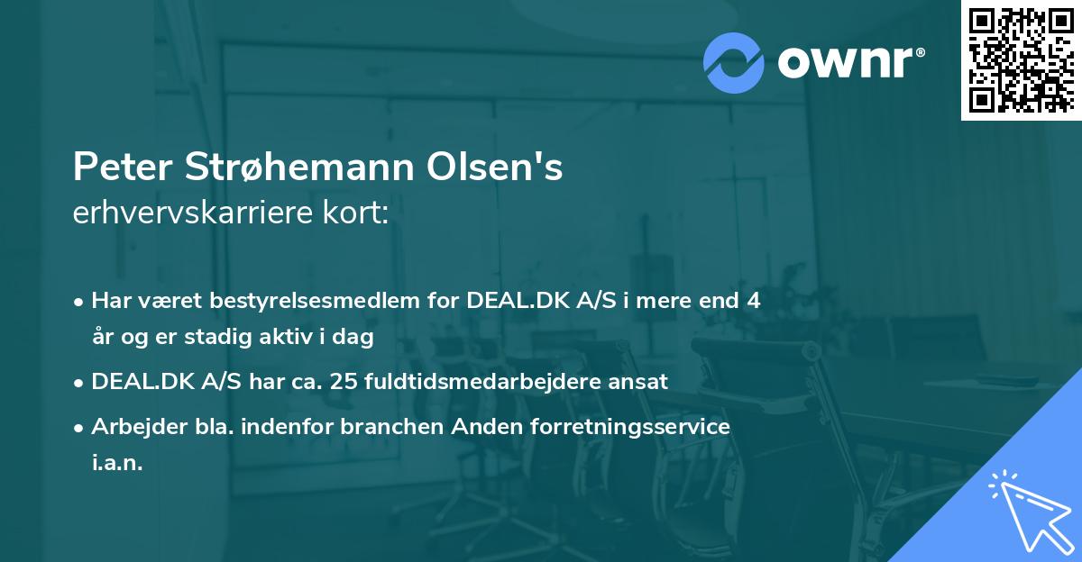 Peter Strøhemann Olsen's erhvervskarriere kort