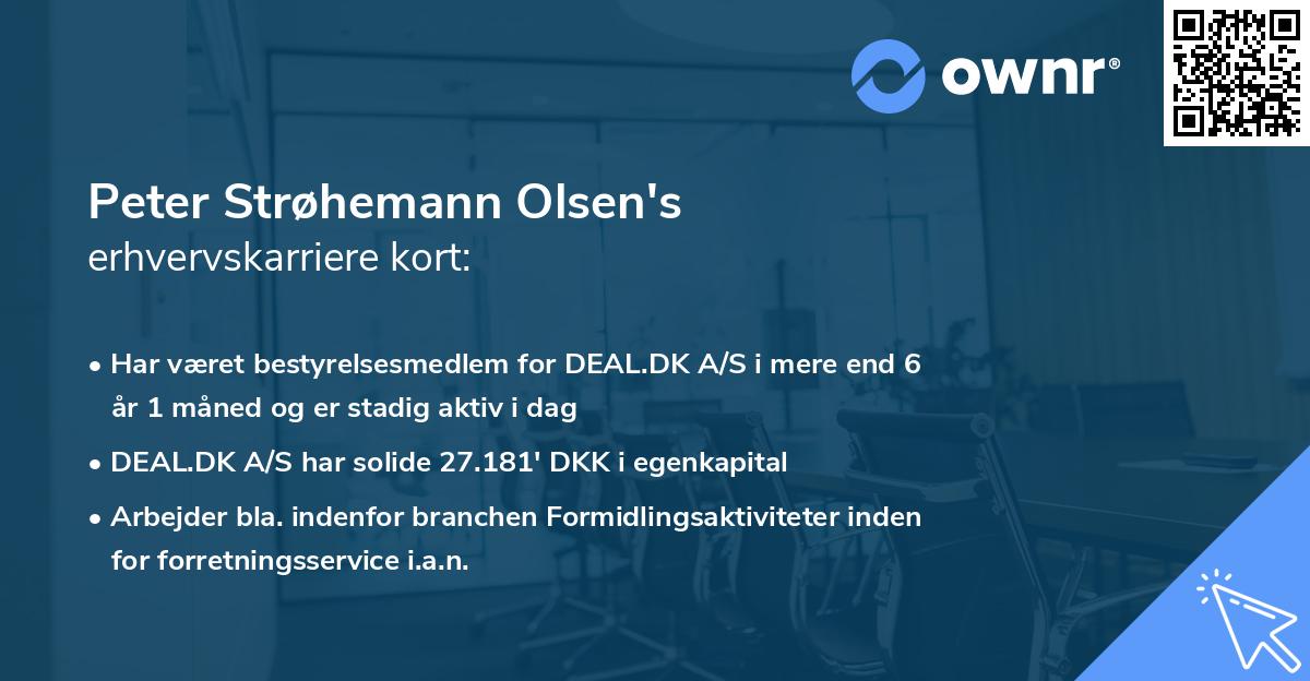 Peter Strøhemann Olsen's erhvervskarriere kort