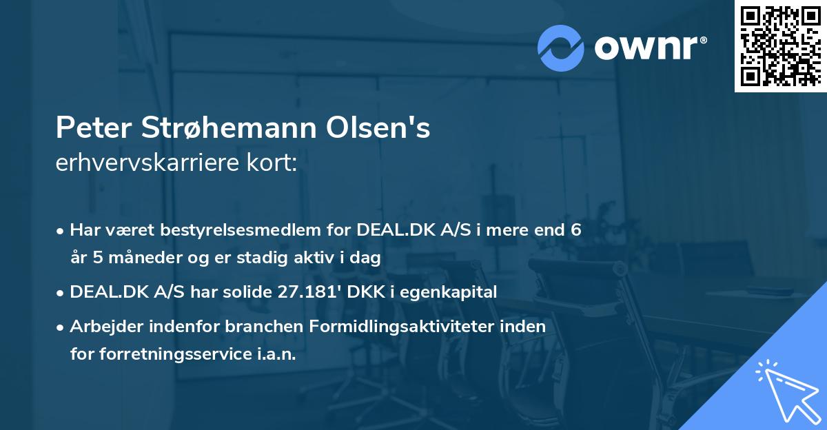 Peter Strøhemann Olsen's erhvervskarriere kort