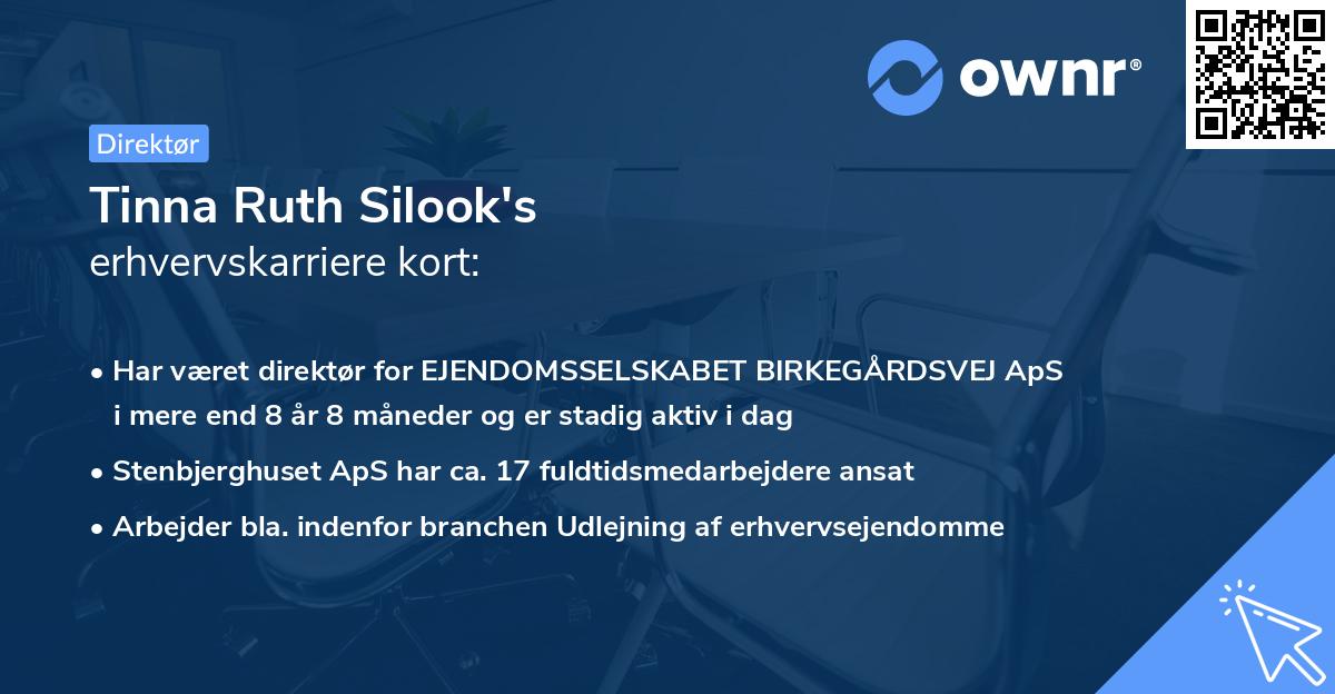 Tinna Ruth Silook's erhvervskarriere kort