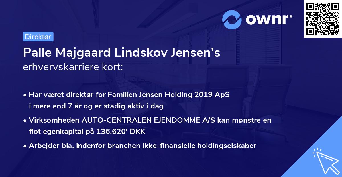 Palle Majgaard Lindskov Jensen's erhvervskarriere kort