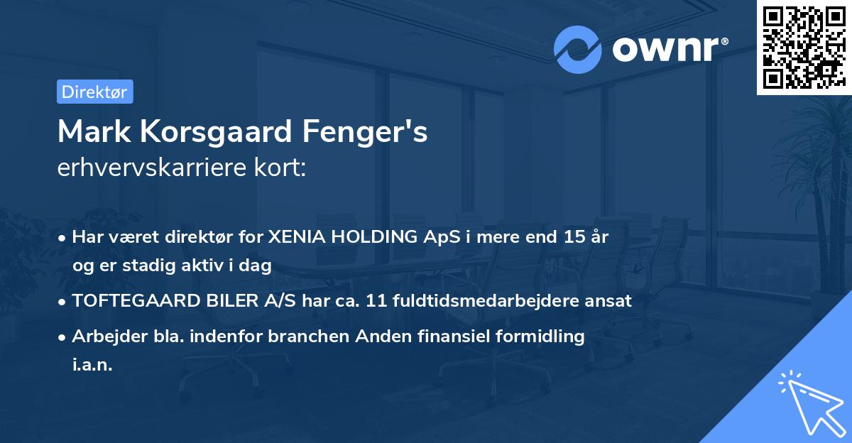 Mark Korsgaard Fenger's erhvervskarriere kort