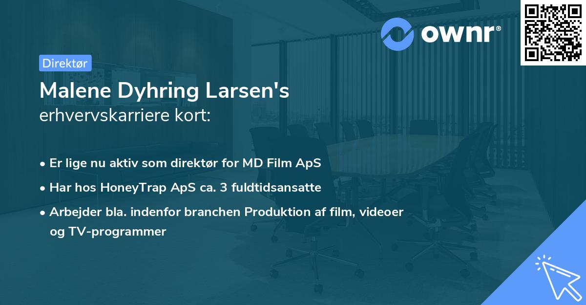 Malene Dyhring Larsen's erhvervskarriere kort