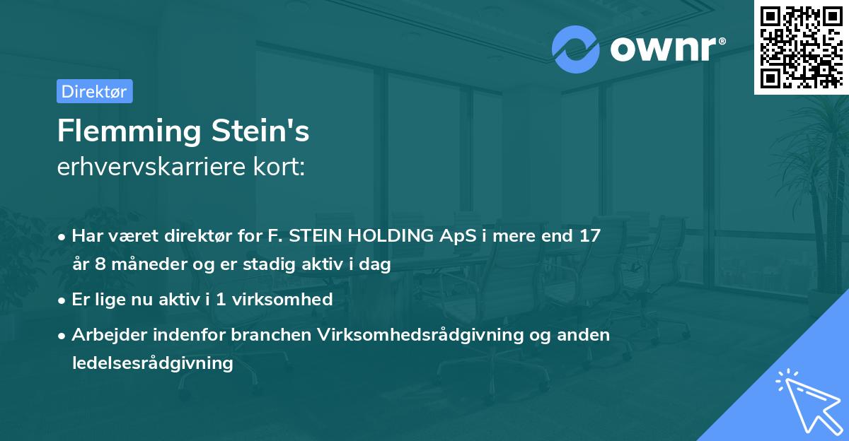 Flemming Stein's erhvervskarriere kort