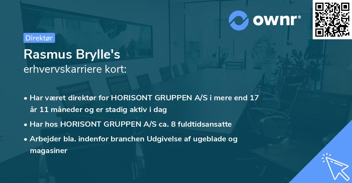 Rasmus Brylle's erhvervskarriere kort