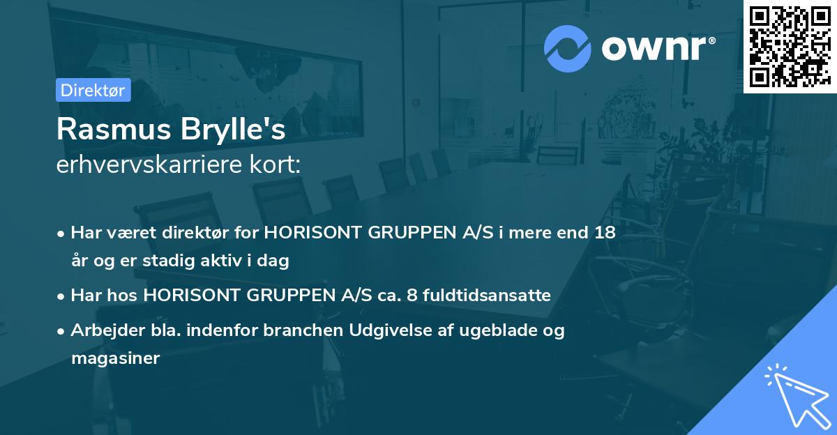 Rasmus Brylle's erhvervskarriere kort