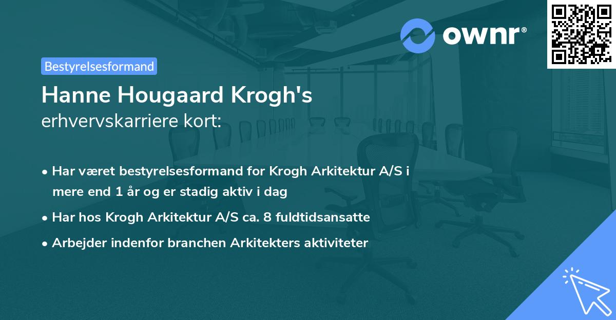 Hanne Hougaard Krogh's erhvervskarriere kort