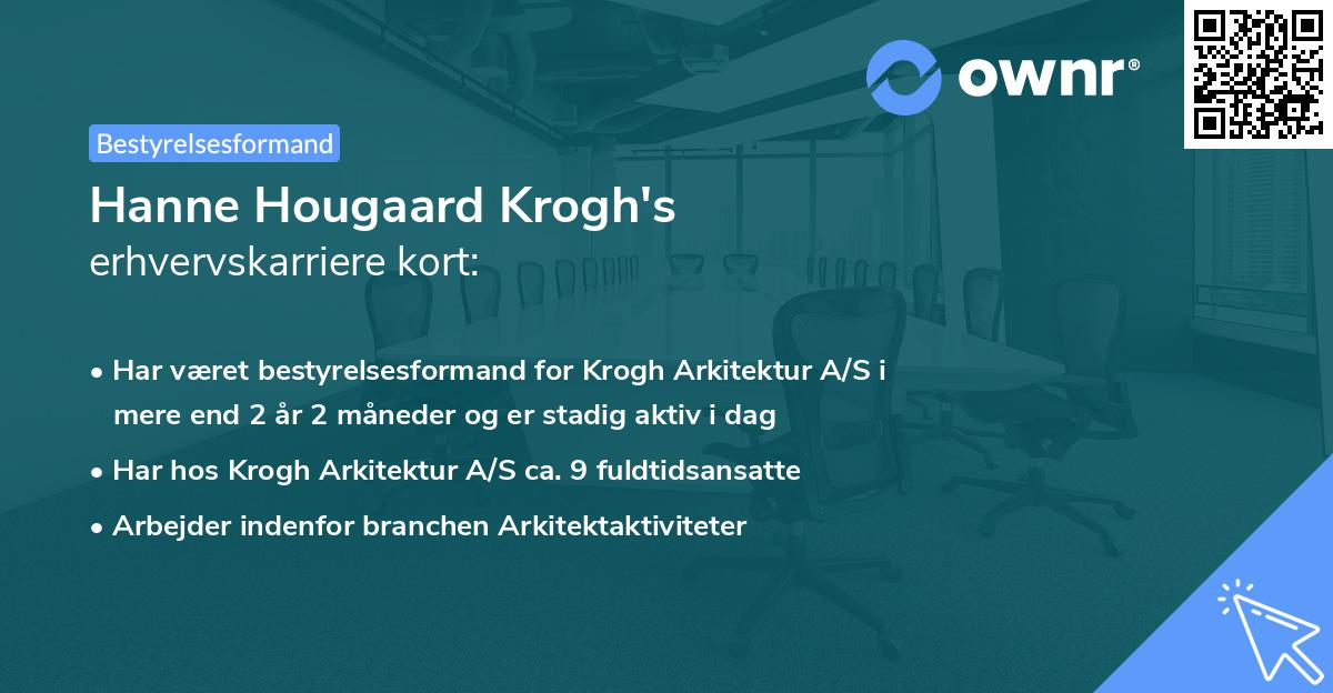 Hanne Hougaard Krogh's erhvervskarriere kort