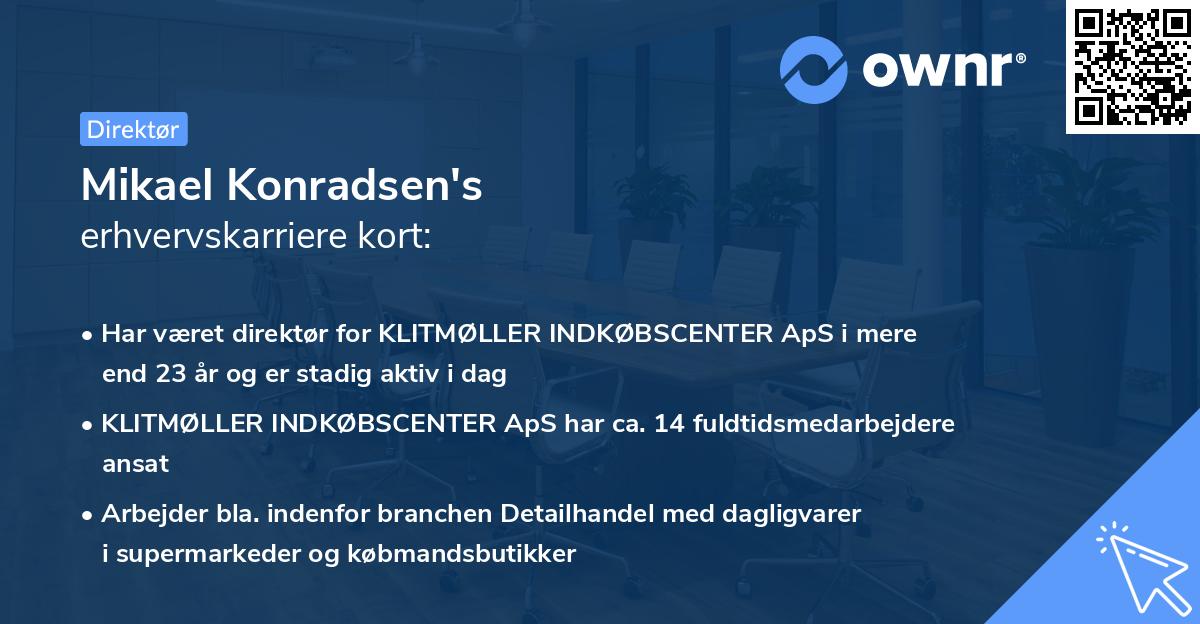 Mikael Konradsen's erhvervskarriere kort