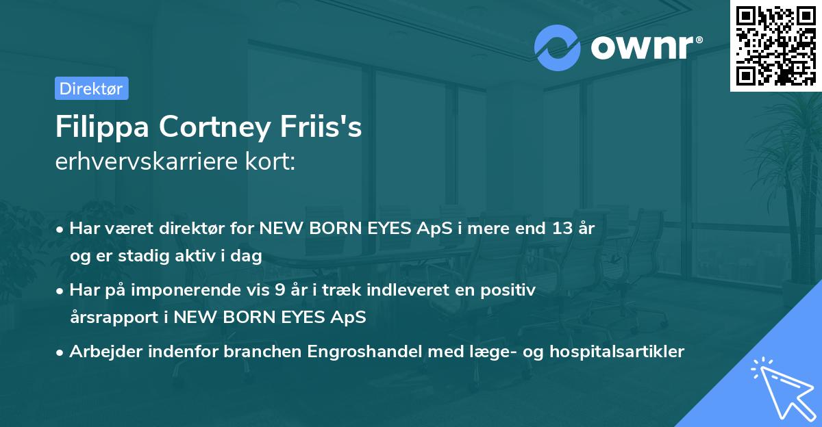 Filippa Cortney Friis's erhvervskarriere kort