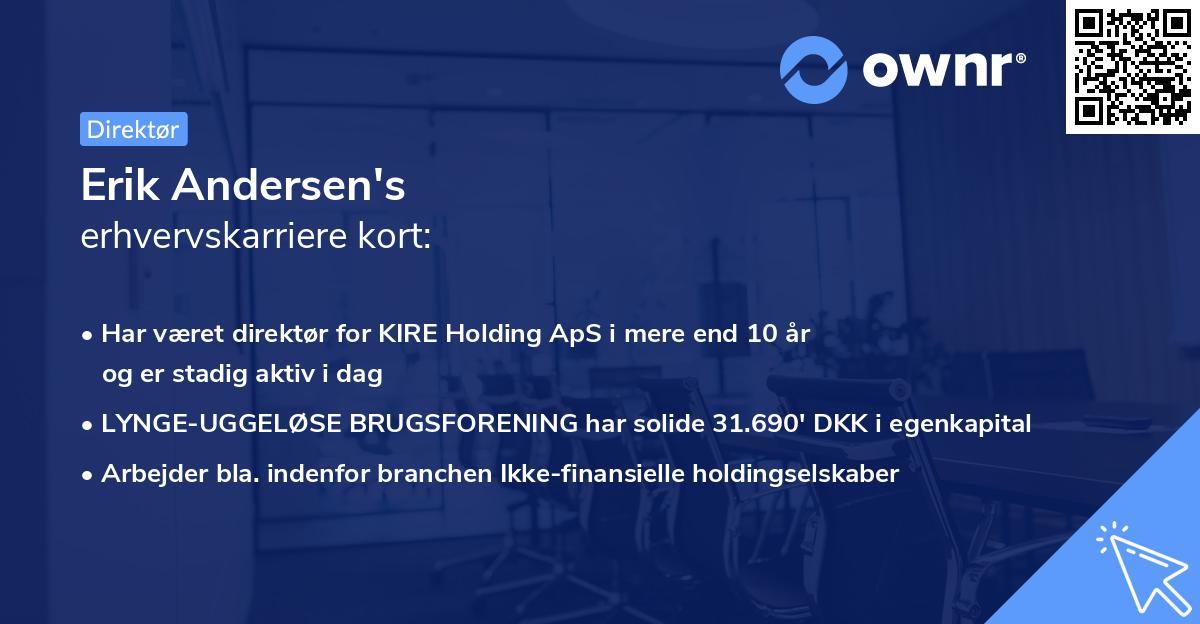 Erik Andersen's erhvervskarriere kort