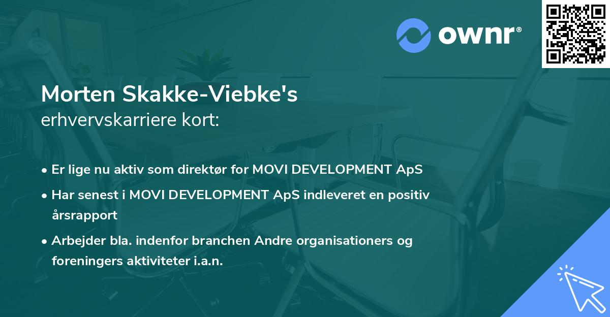 Morten Skakke-Viebke's erhvervskarriere kort