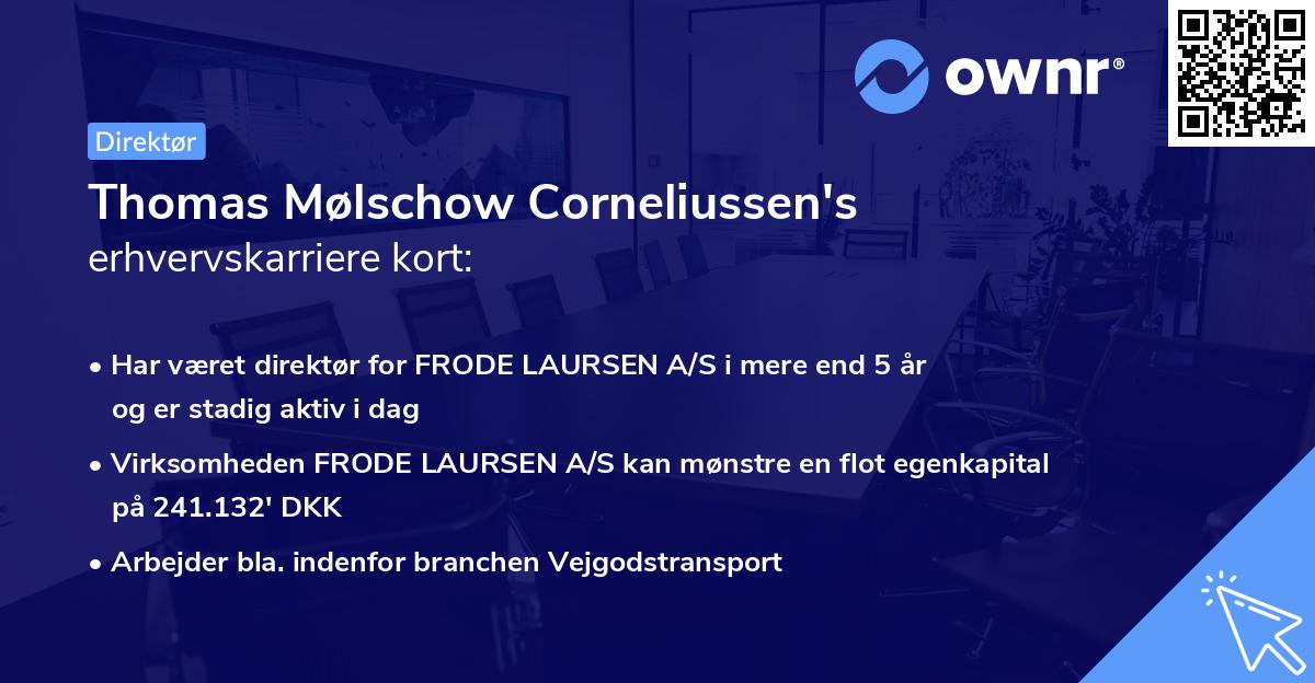Thomas Mølschow Corneliussen's erhvervskarriere kort