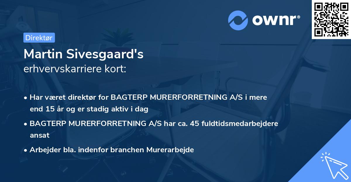 Martin Sivesgaard's erhvervskarriere kort
