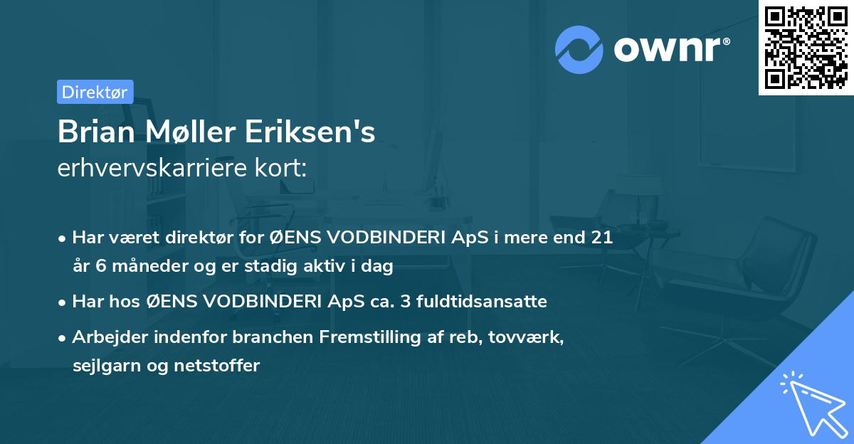 Brian Møller Eriksen's erhvervskarriere kort