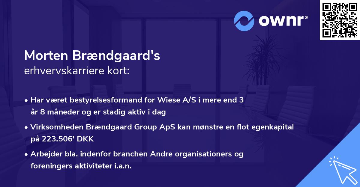 Morten Brændgaard's erhvervskarriere kort