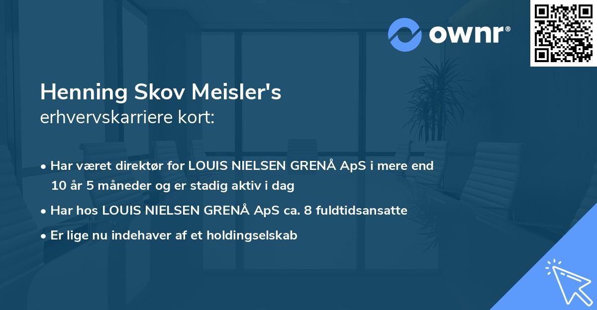 Henning Skov Meisler's erhvervskarriere kort