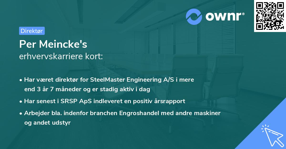 Per Meincke's erhvervskarriere kort