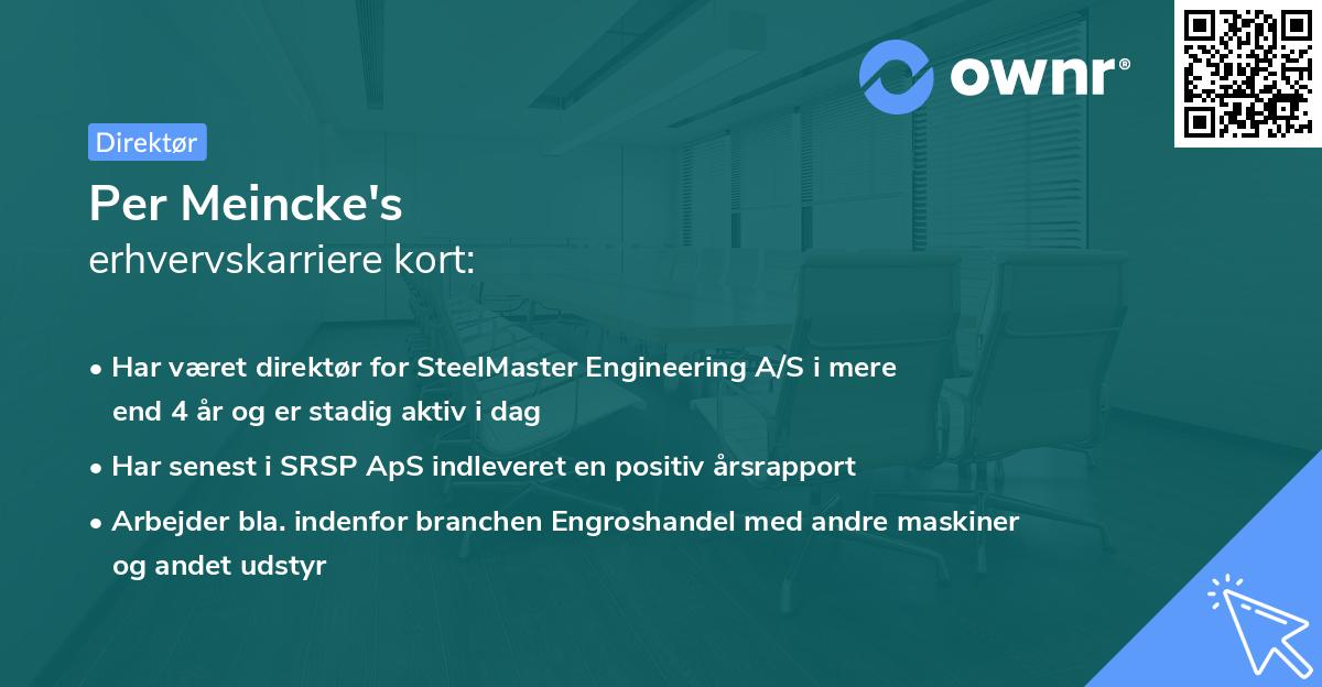 Per Meincke's erhvervskarriere kort