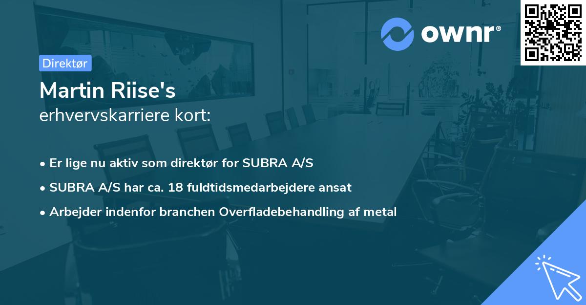 Martin Riise's erhvervskarriere kort