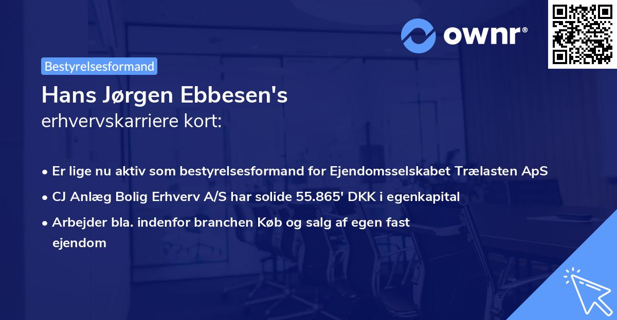 Hans Jørgen Ebbesen's erhvervskarriere kort