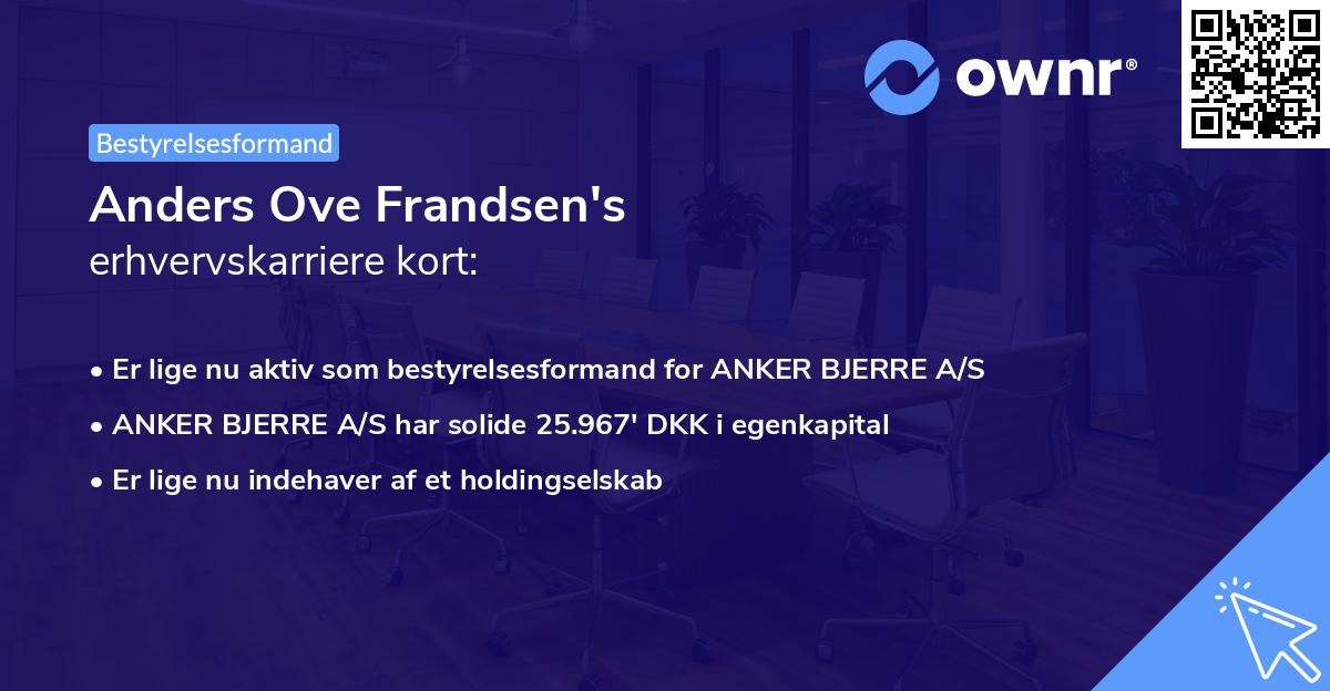 Anders Ove Frandsen's erhvervskarriere kort