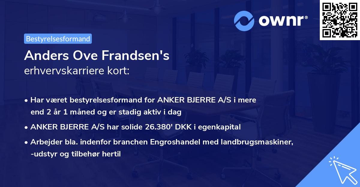 Anders Ove Frandsen's erhvervskarriere kort