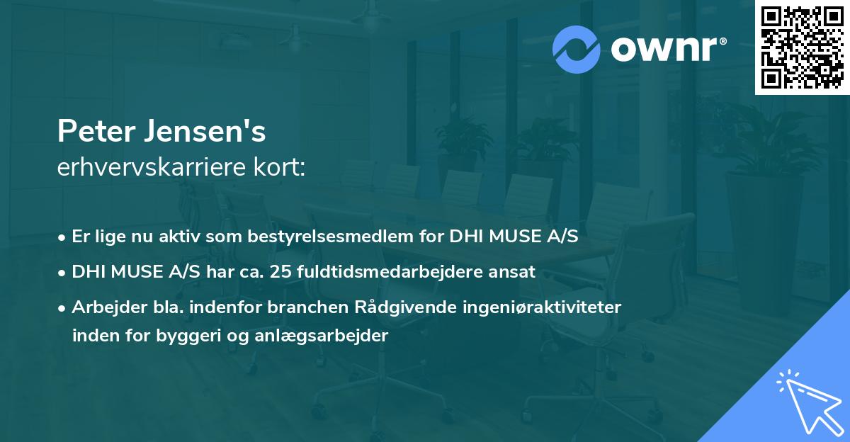 Peter Jensen's erhvervskarriere kort